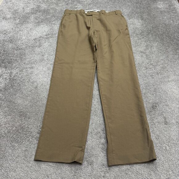 Lauren Ralph Lauren Total Comfort Wool Dress Pants Men 36x34 Khaki Brown Classic - Picture 1 of 16